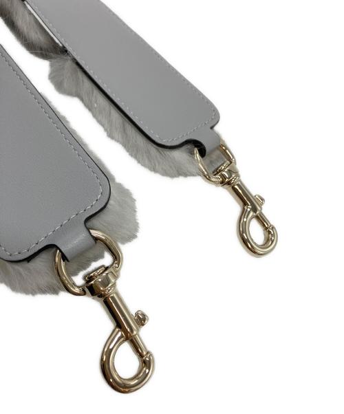 VALENTINO（ヴァレンティノ）VALENTINO (ヴァレンティノ) ロックスタッズ ミンクファー ショルダーストラップ グレーの古着・服飾アイテム