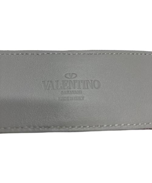 VALENTINO（ヴァレンティノ）VALENTINO (ヴァレンティノ) ロックスタッズ ミンクファー ショルダーストラップ グレーの古着・服飾アイテム