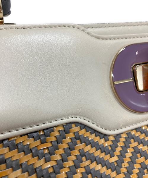 BVLGARI（ブルガリ）BVLGARI (ブルガリ) イザベラ・ロッセリーニハンドバッグ ベージュの古着・服飾アイテム
