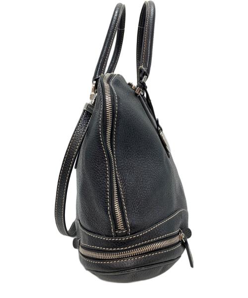 TOD'S（トッズ）TOD'S (トッズ) レザーハンドバッグ ブラックの古着・服飾アイテム