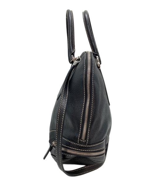 TOD'S（トッズ）TOD'S (トッズ) レザーハンドバッグ ブラックの古着・服飾アイテム