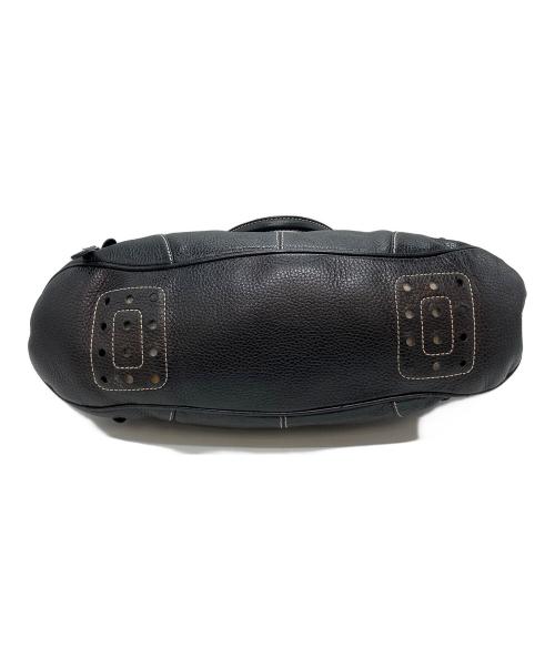 TOD'S（トッズ）TOD'S (トッズ) レザーハンドバッグ ブラックの古着・服飾アイテム