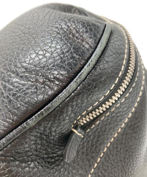 TOD'S（トッズ）TOD'S (トッズ) レザーハンドバッグ ブラックの古着・服飾アイテム