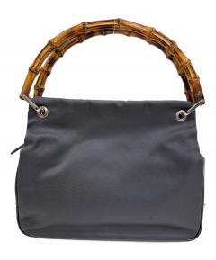 中古・古着通販】GUCCI (グッチ) バンブーハンドバッグ ブラック