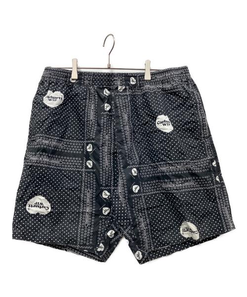 Carhartt WIP（カーハート ワーク イン プログレス）Carhartt WIP (カーハート ワーク イン プログレス) ハートバンダナショーツ ブラック サイズ:Lの古着・服飾アイテム