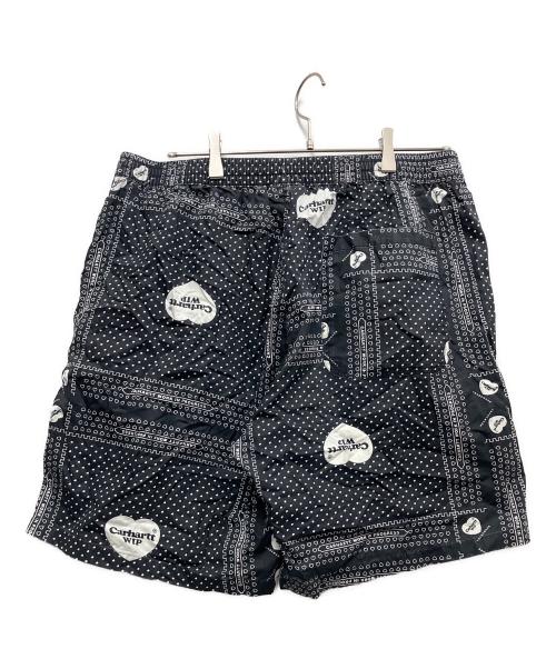 Carhartt WIP（カーハート ワーク イン プログレス）Carhartt WIP (カーハート ワーク イン プログレス) ハートバンダナショーツ ブラック サイズ:Lの古着・服飾アイテム