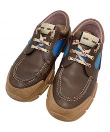 GUCCI（グッチ）の古着「BOATREK SNEAKER」｜ブラウン×ベージュ