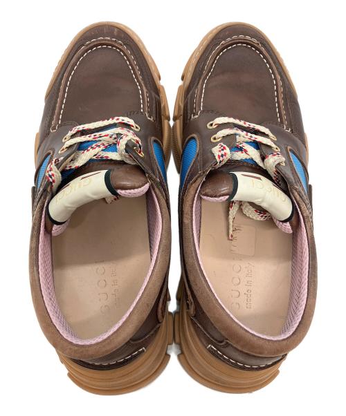 GUCCI（グッチ）GUCCI (グッチ) BOATREK SNEAKER ブラウン×ベージュ サイズ:9の古着・服飾アイテム