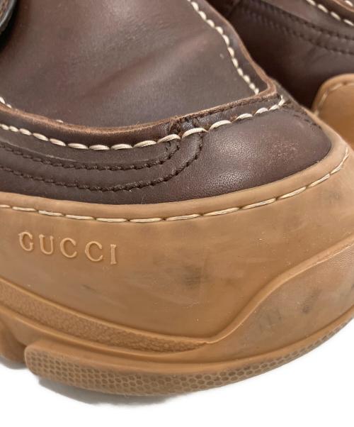 GUCCI（グッチ）GUCCI (グッチ) BOATREK SNEAKER ブラウン×ベージュ サイズ:9の古着・服飾アイテム