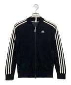 adidasアディダス）の古着「長袖ライニングフルジップセーター」｜ブラック
