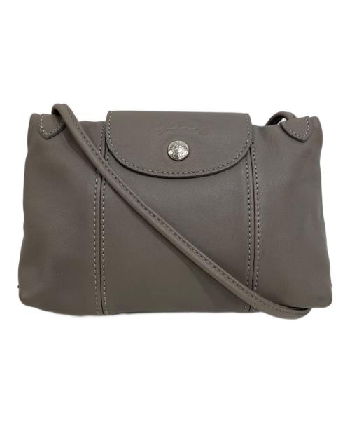 LONGCHAMP（ロンシャン）LONGCHAMP (ロンシャン) ル・プリアージュ　ショルダーバッグ グレージュの古着・服飾アイテム