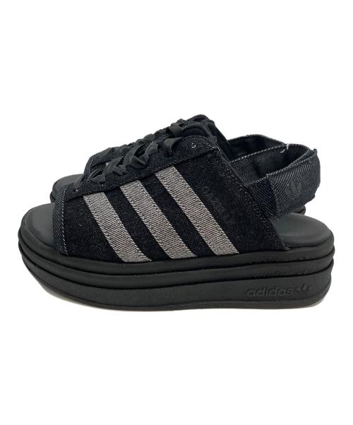 adidas（アディダス）adidas (アディダス) GAZELLE BOLD SANDALS ブラック×グレー サイズ:23.5の古着・服飾アイテム