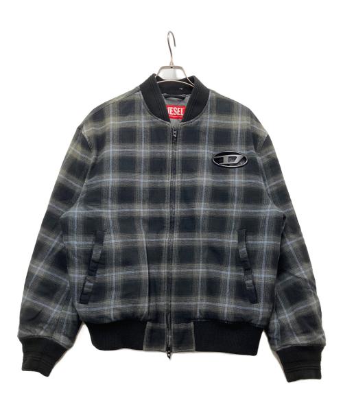 DIESEL（ディーゼル）DIESEL (ディーゼル) Padded Bomber Jacket ブラック サイズ:48の古着・服飾アイテム