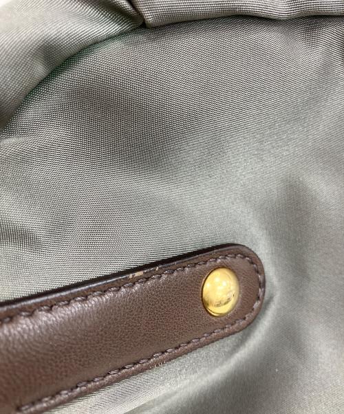 PRADA（プラダ）PRADA (プラダ) ギャザー2WAYバッグ グリーンの古着・服飾アイテム