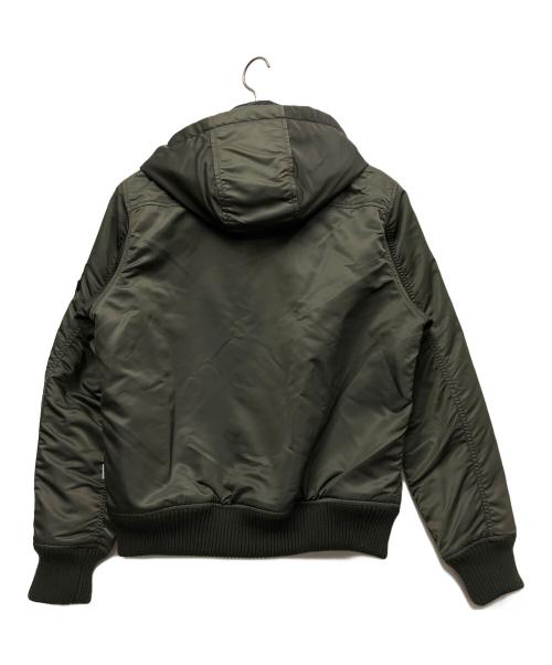 ALPHA（アルファ）ALPHA (アルファ) フーデッドリブジャケット オリーブ サイズ:Mの古着・服飾アイテム