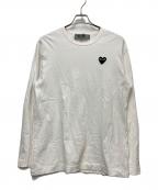 PLAY COMME des GARCONSプレイコムデギャルソン）の古着「長袖カットソー」｜ホワイト