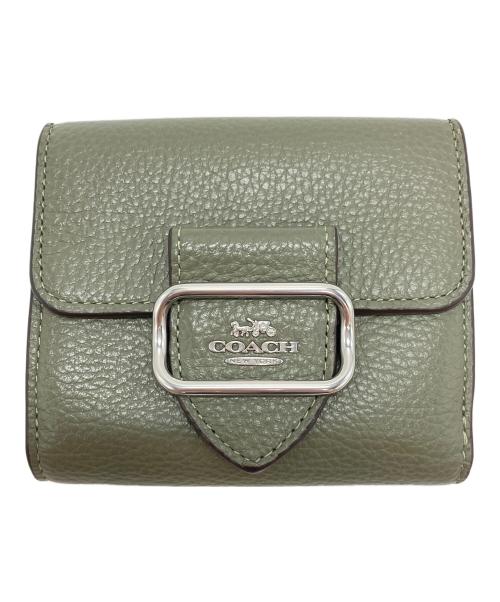 COACH（コーチ）COACH (コーチ) 3つ折り財布 グリーンの古着・服飾アイテム