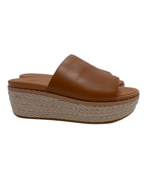 FitFlop（フィットフロップ）FitFlop (フィットフロップ) ウェッジソールサンダル ブラウン×アイボリー サイズ:25の古着・服飾アイテム
