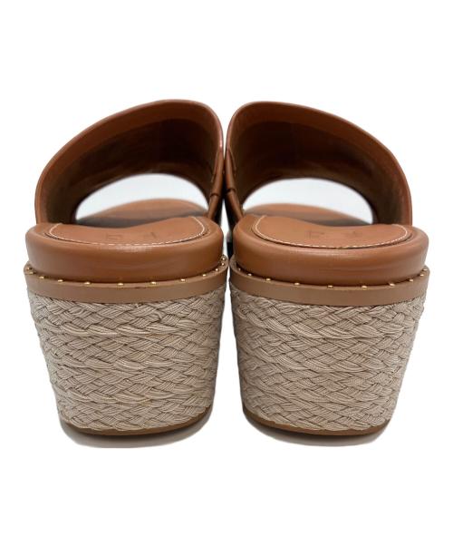 FitFlop（フィットフロップ）FitFlop (フィットフロップ) ウェッジソールサンダル ブラウン×アイボリー サイズ:25の古着・服飾アイテム