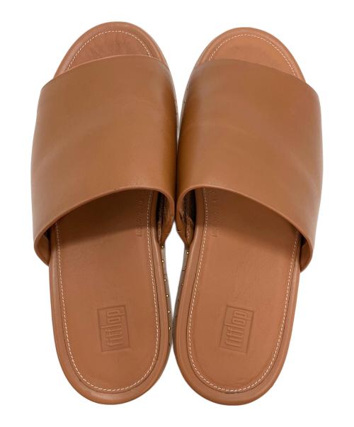 FitFlop（フィットフロップ）FitFlop (フィットフロップ) ウェッジソールサンダル ブラウン×アイボリー サイズ:25の古着・服飾アイテム