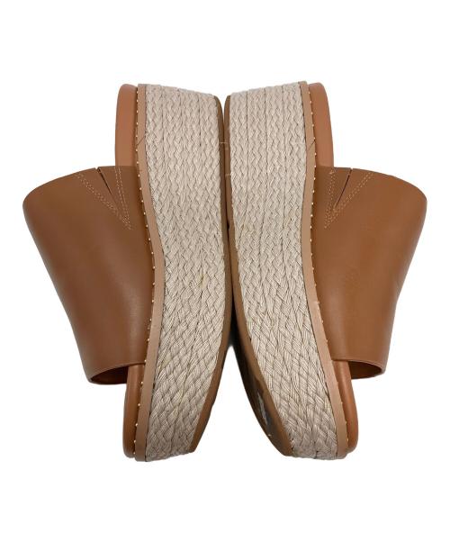 FitFlop（フィットフロップ）FitFlop (フィットフロップ) ウェッジソールサンダル ブラウン×アイボリー サイズ:25の古着・服飾アイテム