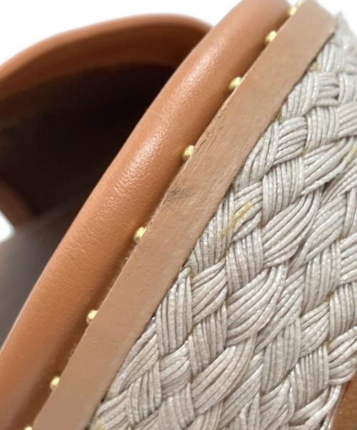 FitFlop（フィットフロップ）FitFlop (フィットフロップ) ウェッジソールサンダル ブラウン×アイボリー サイズ:25の古着・服飾アイテム