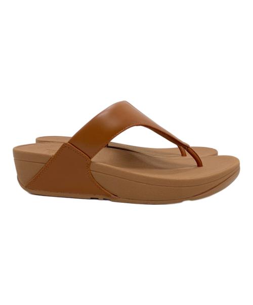 FIT FLOP（フィットフロップ）FIT FLOP (フィットフロップ) レザー トゥポストサンダル ブラウン サイズ:24の古着・服飾アイテム