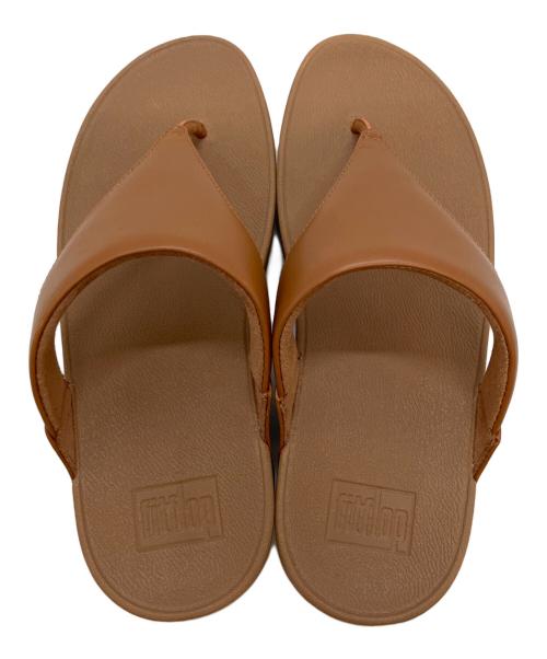 FIT FLOP（フィットフロップ）FIT FLOP (フィットフロップ) レザー トゥポストサンダル ブラウン サイズ:24の古着・服飾アイテム
