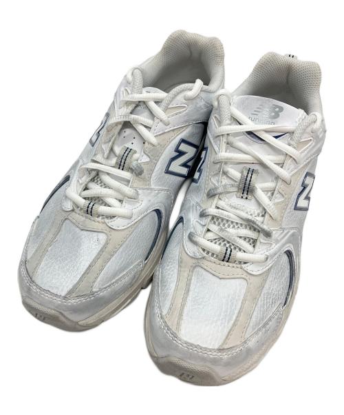 NEW BALANCE（ニューバランス）NEW BALANCE (ニューバランス) Linen Fog Overcast ホワイト×グレー サイズ:25の古着・服飾アイテム