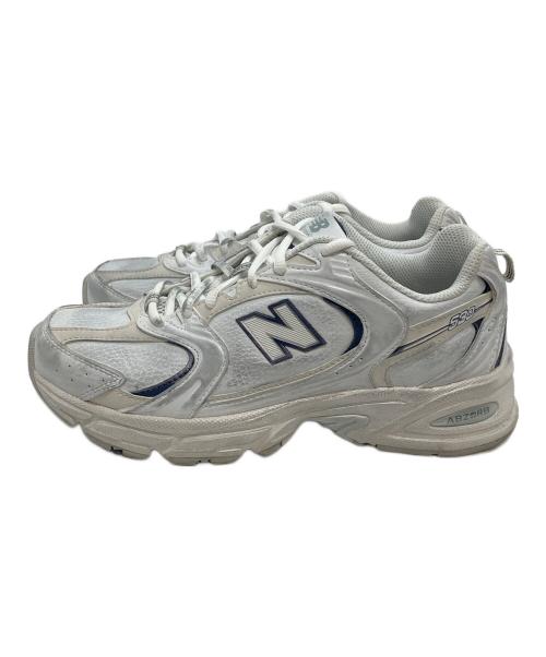 NEW BALANCE（ニューバランス）NEW BALANCE (ニューバランス) Linen Fog Overcast ホワイト×グレー サイズ:25の古着・服飾アイテム