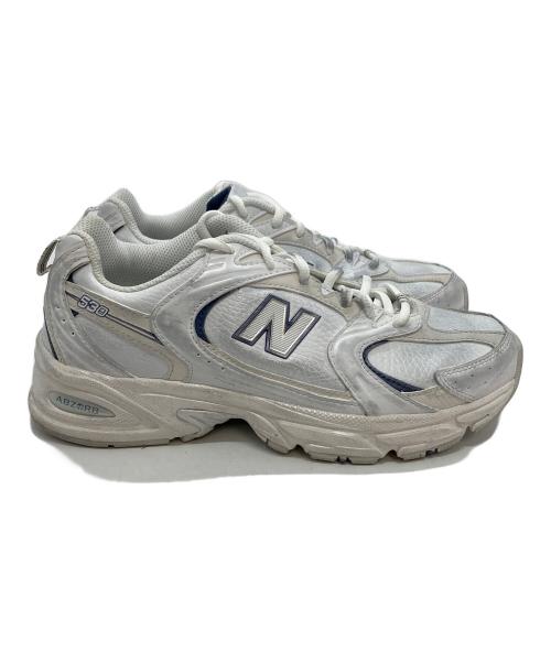 NEW BALANCE（ニューバランス）NEW BALANCE (ニューバランス) Linen Fog Overcast ホワイト×グレー サイズ:25の古着・服飾アイテム