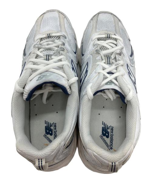 NEW BALANCE（ニューバランス）NEW BALANCE (ニューバランス) Linen Fog Overcast ホワイト×グレー サイズ:25の古着・服飾アイテム