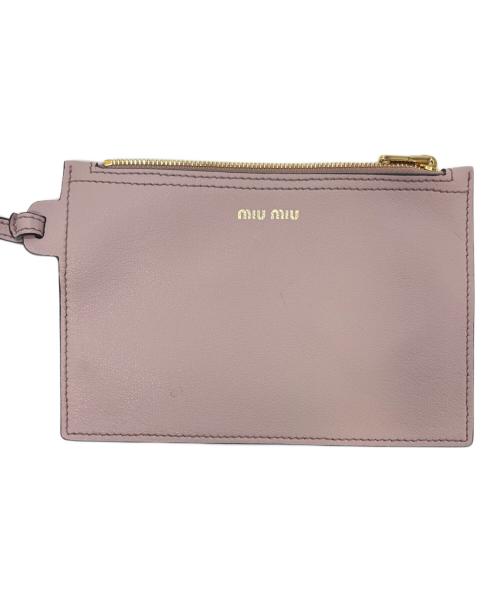MIU MIU（ミュウミュウ）MIU MIU (ミュウミュウ) フラワスカラップトートバッグ ピンクの古着・服飾アイテム