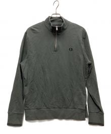 FRED PERRY（フレッドペリー）の古着「ハーフジップスウェット」｜グリーン