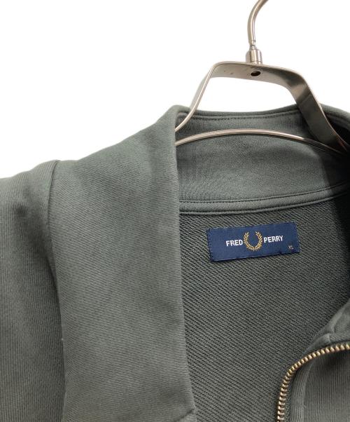 FRED PERRY（フレッドペリー）FRED PERRY (フレッドペリー) ハーフジップスウェット グリーン サイズ:XLの古着・服飾アイテム