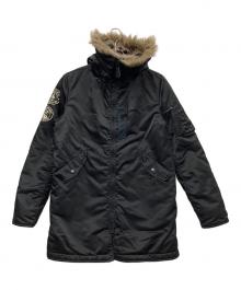 Hysteric Glamour（ヒステリックグラマー）の古着「プリマロフトエアフォースフーデッドコート」｜ブラック