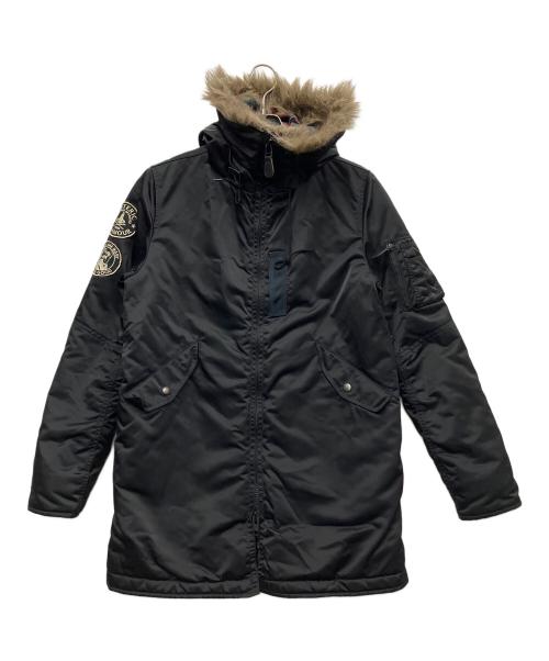 Hysteric Glamour（ヒステリックグラマー）Hysteric Glamour (ヒステリックグラマー) プリマロフトエアフォースフーデッドコート ブラック サイズ:Mの古着・服飾アイテム