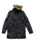 Hysteric Glamour（ヒステリックグラマー）の古着「プリマロフトエアフォースフーデッドコート」｜ブラック