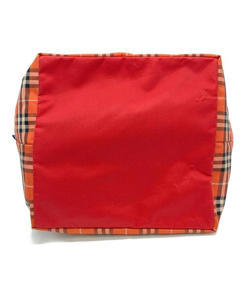 BURBERRY BLUE LABEL（バーバリー ブルー レーベル）BURBERRY BLUE LABEL (バーバリー ブルー レーベル) ナイロントートバッグ オレンジ×ブラックの古着・服飾アイテム