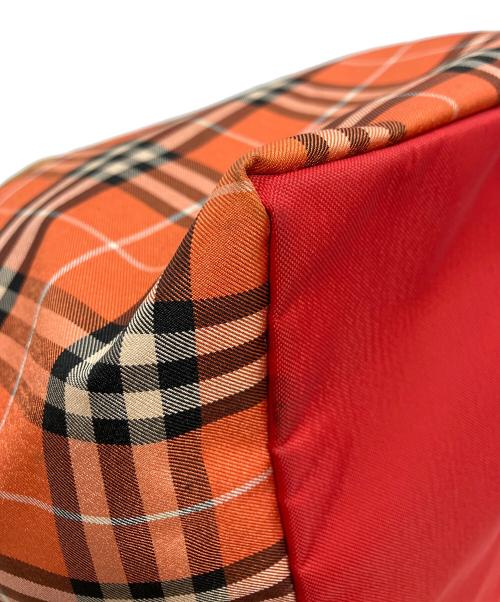 BURBERRY BLUE LABEL（バーバリー ブルー レーベル）BURBERRY BLUE LABEL (バーバリー ブルー レーベル) ナイロントートバッグ オレンジ×ブラックの古着・服飾アイテム