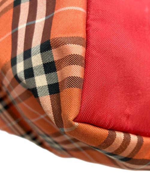 BURBERRY BLUE LABEL（バーバリー ブルー レーベル）BURBERRY BLUE LABEL (バーバリー ブルー レーベル) ナイロントートバッグ オレンジ×ブラックの古着・服飾アイテム