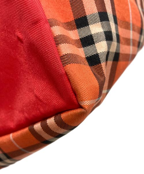 BURBERRY BLUE LABEL（バーバリー ブルー レーベル）BURBERRY BLUE LABEL (バーバリー ブルー レーベル) ナイロントートバッグ オレンジ×ブラックの古着・服飾アイテム