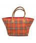 BURBERRY BLUE LABEL（バーバリー ブルー レーベル）の古着「ナイロントートバッグ」｜オレンジ×ブラック