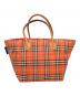 BURBERRY BLUE LABEL (バーバリー ブルー レーベル) ナイロントートバッグ オレンジ×ブラック：5000円