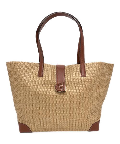 COLE HAAN（コールハーン）COLE HAAN (コールハーン) クラッシック ストロー トート ブラウンの古着・服飾アイテム