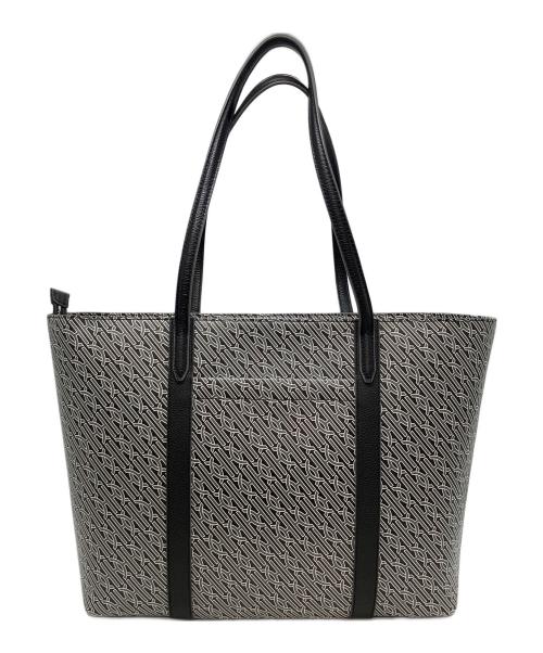 COLE HAAN（コールハーン）COLE HAAN (コールハーン) モノグラム柄トートバッグ ブラック×グレーの古着・服飾アイテム