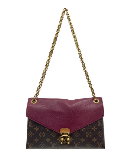LOUIS VUITTON（ルイ ヴィトン）LOUIS VUITTON (ルイ ヴィトン) モノグラムパラス・チェーンショルダーバッグ ブラウン×レッドの古着・服飾アイテム
