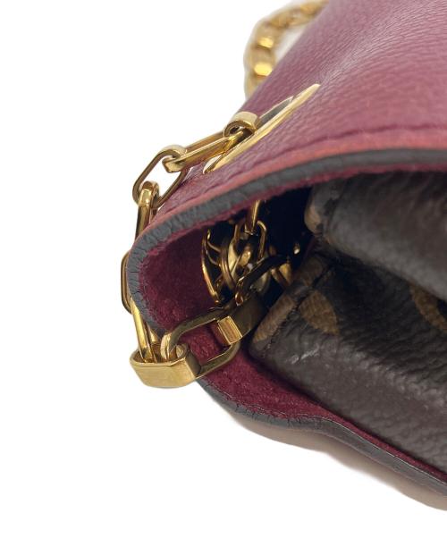 LOUIS VUITTON（ルイ ヴィトン）LOUIS VUITTON (ルイ ヴィトン) モノグラムパラス・チェーンショルダーバッグ ブラウン×レッドの古着・服飾アイテム