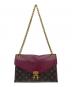 LOUIS VUITTON（ルイ ヴィトン）の古着「モノグラムパラス・チェーンショルダーバッグ」｜ブラウン×レッド