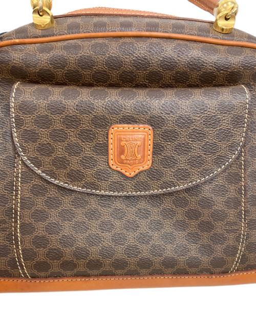 CELINE（セリーヌ）CELINE (セリーヌ) マカダムハンドバッグ　M95 ブラウンの古着・服飾アイテム